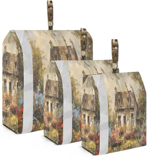 3 Set Travel Packing Cubes Lightweight Foldable Rustic Garden Scene Luggage Bags Organizers for Travel Accessories Travel Essentials