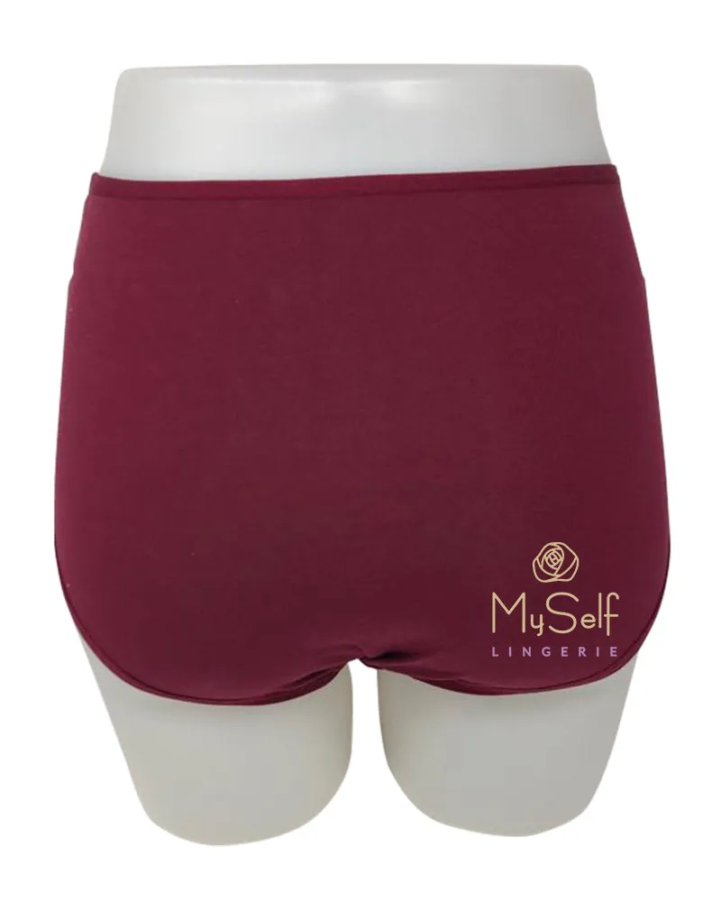 3305 Wine Cotton Briefs 3 Pk.