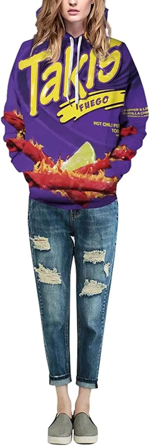 3D Printed Hoodies Pullover Sweatshirt Long Sleeve Novelty Fashion Cool Hoodie with Pocket for Men Women