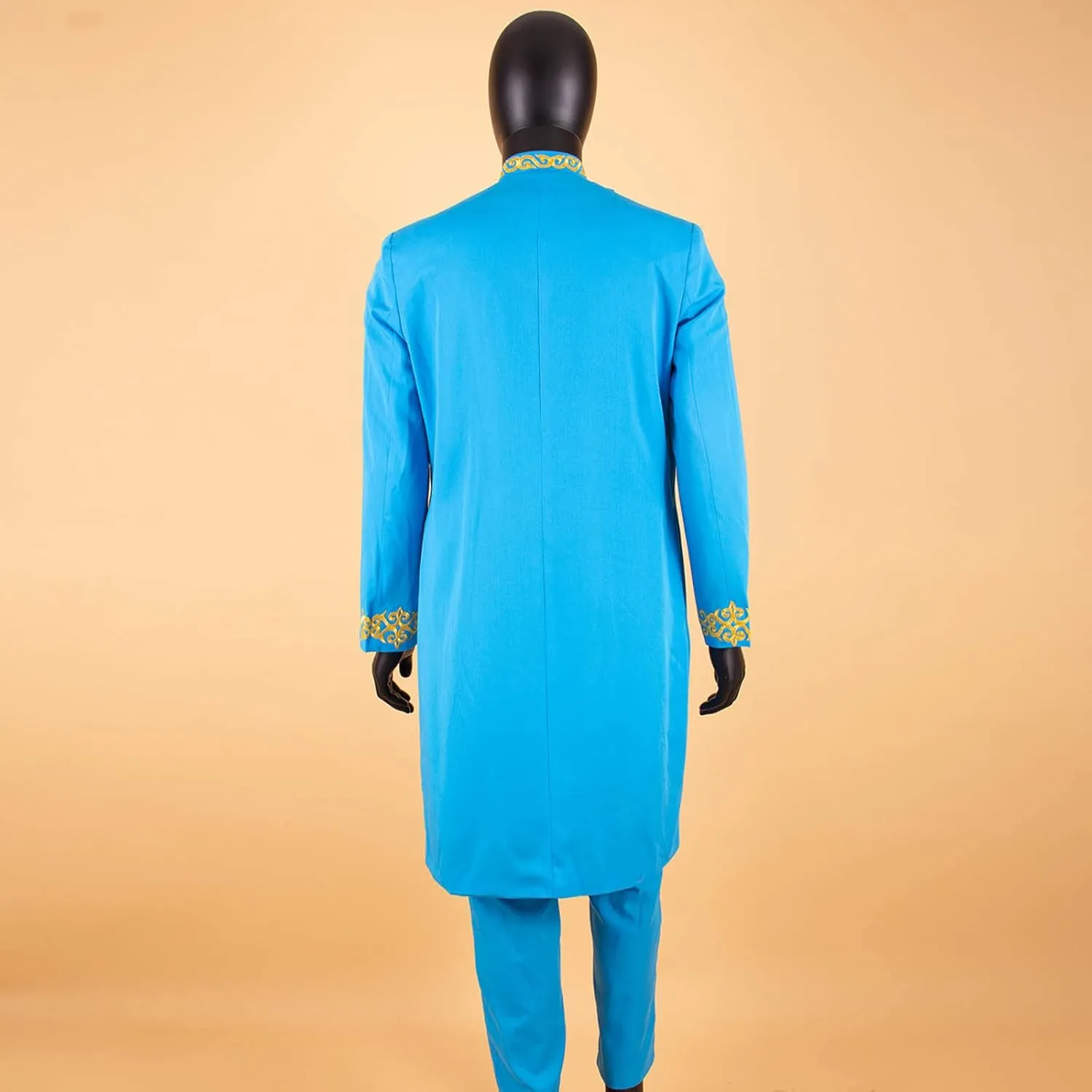 African Suits for Men Dashiki Embroidery Jackets and Pants 2 Piece Set Slim Fit Formal Outfits Wedding
