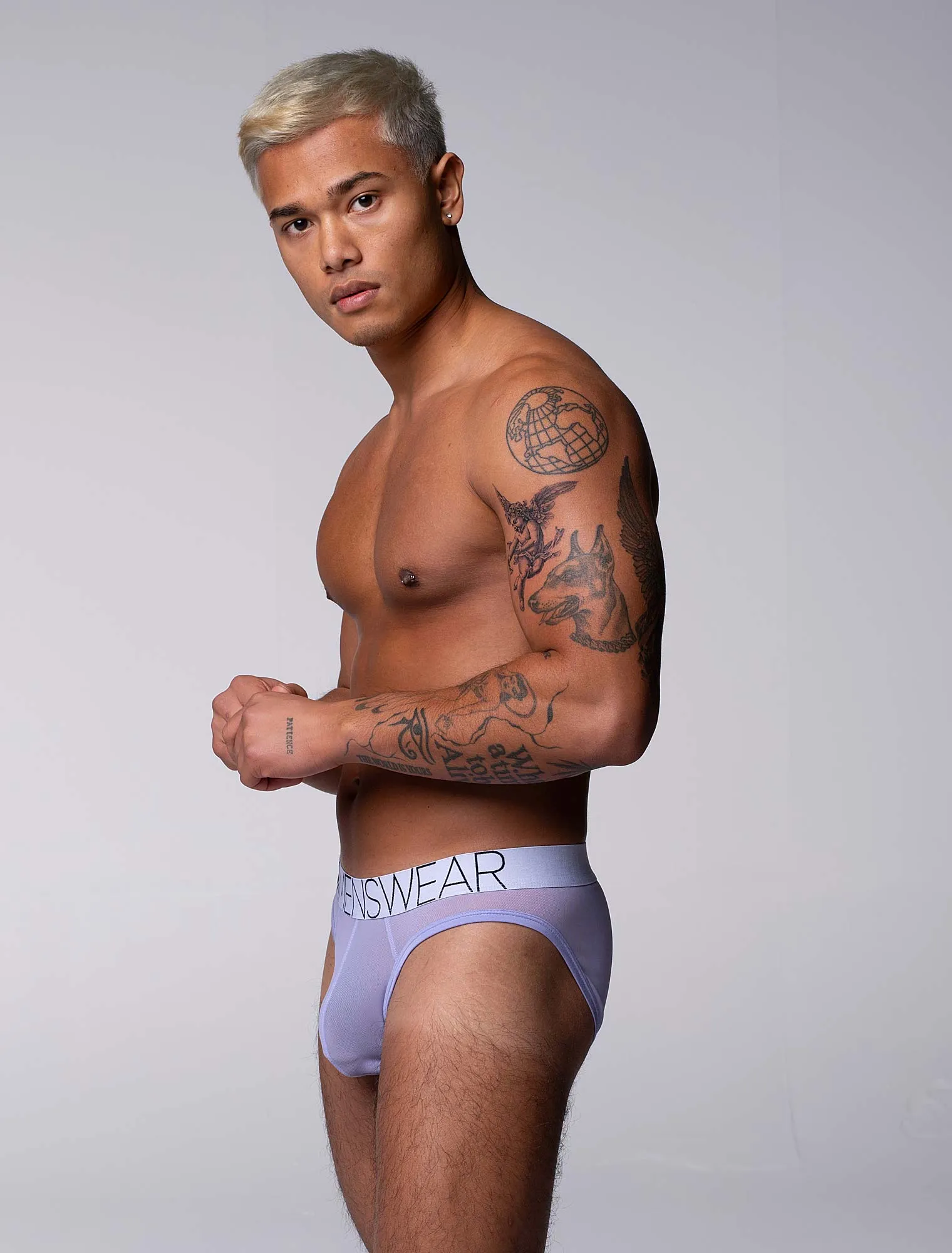 All Over Mesh Briefs - Soft Lavender