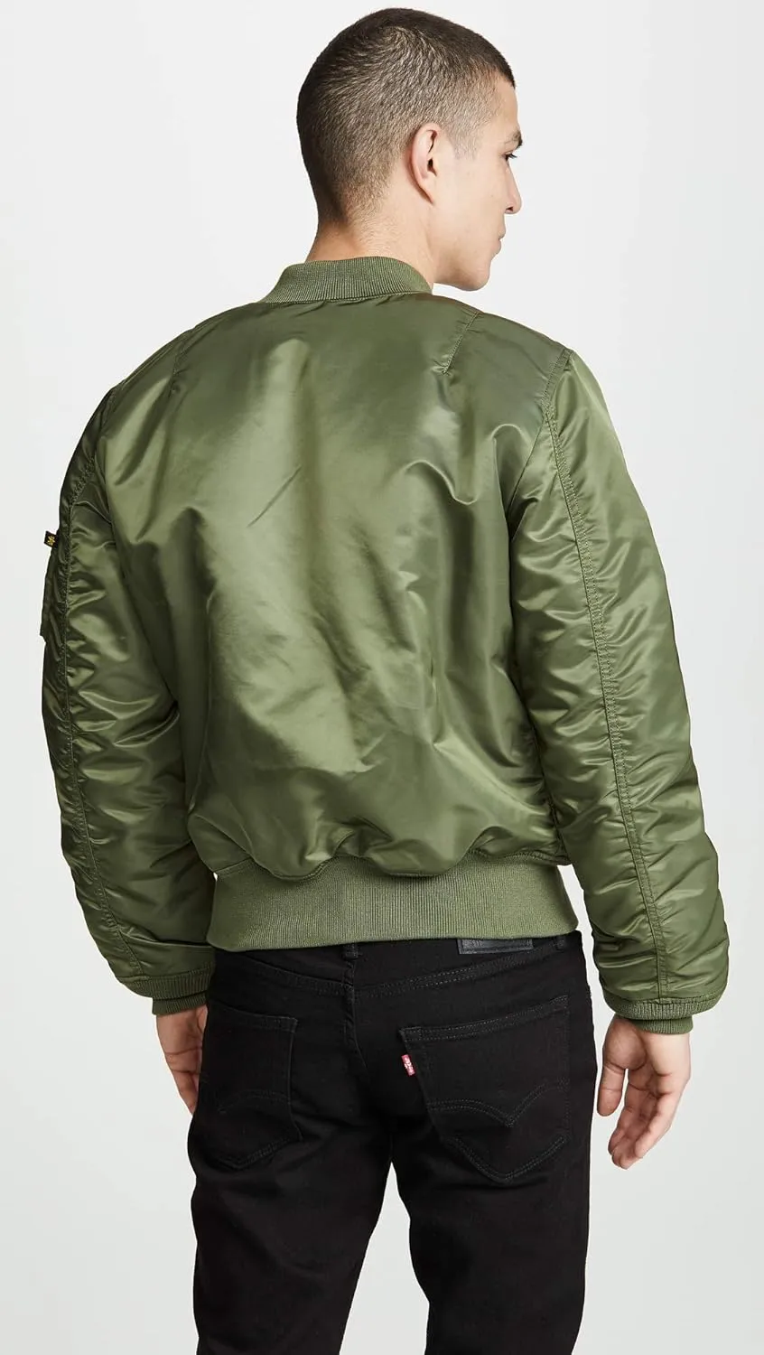 Alpha Industries MA-1 Slim Fit Bomber Flight Jacket - Fighter Pilot Flight Jacket
