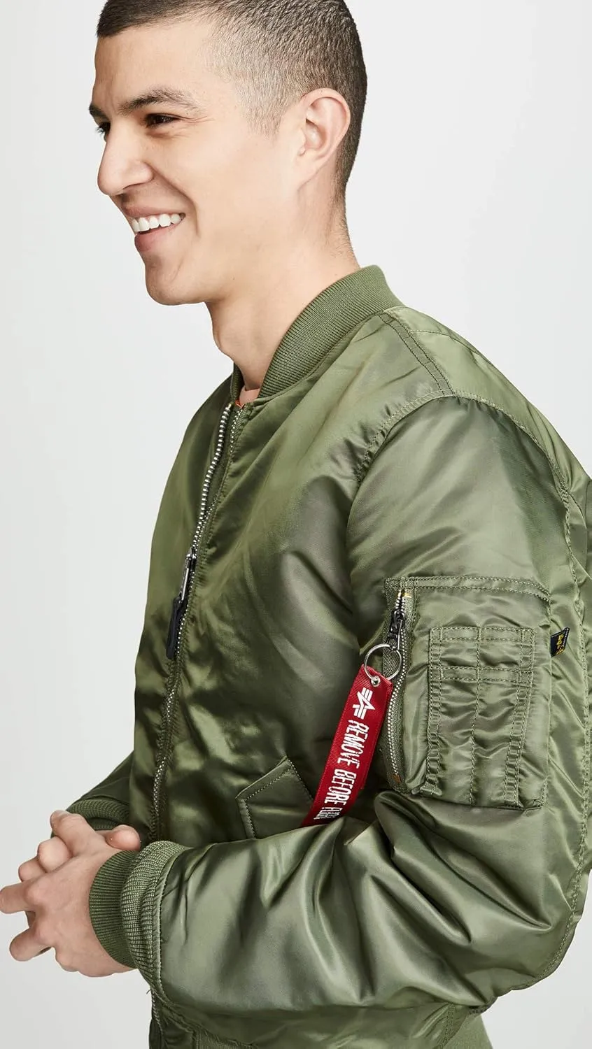 Alpha Industries MA-1 Slim Fit Bomber Flight Jacket - Fighter Pilot Flight Jacket