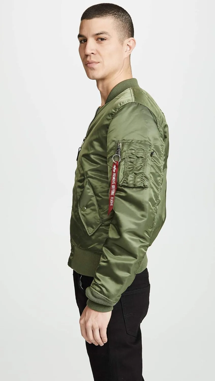 Alpha Industries MA-1 Slim Fit Bomber Flight Jacket - Fighter Pilot Flight Jacket