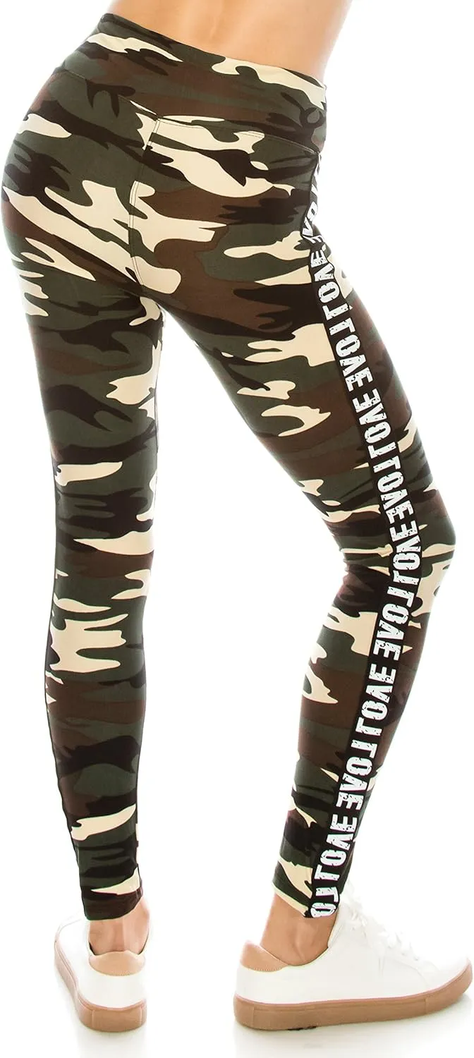 ALWAYS Legging Women Track Pants - High Waisted Premium Soft Stretch Buttery Racing Stripe