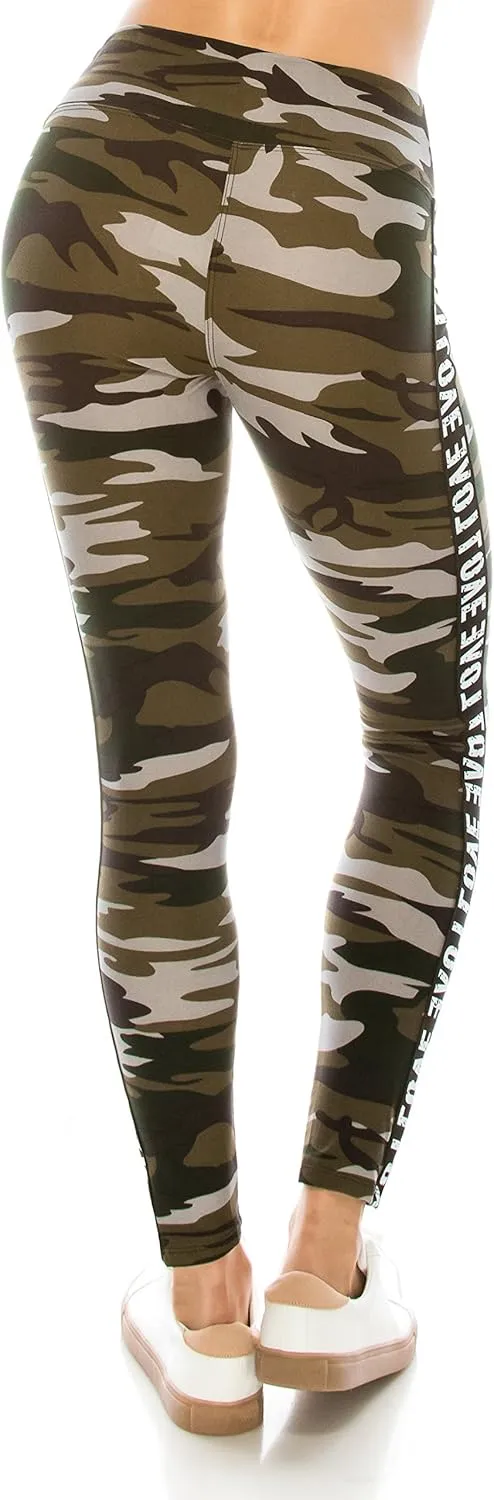 ALWAYS Legging Women Track Pants - High Waisted Premium Soft Stretch Buttery Racing Stripe