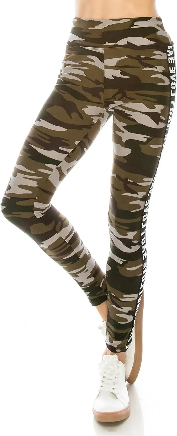 ALWAYS Legging Women Track Pants - High Waisted Premium Soft Stretch Buttery Racing Stripe