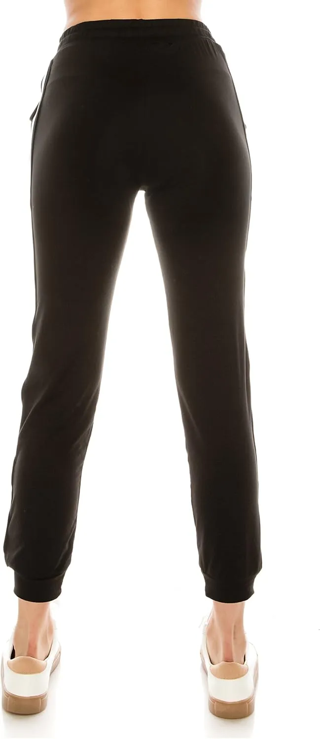 ALWAYS Women Joggers Casual Sweatpants - Super Soft Light Comfy Lounge Striped Pants with Pockets