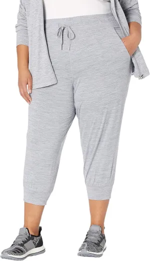 Amazon Essentials Women's Brushed Tech Stretch Crop Jogger Pant (Available in Plus Size)