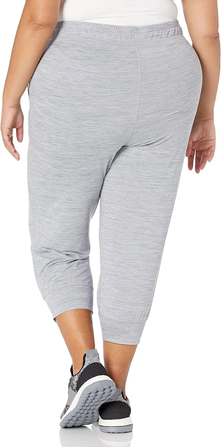 Amazon Essentials Women's Brushed Tech Stretch Crop Jogger Pant (Available in Plus Size)