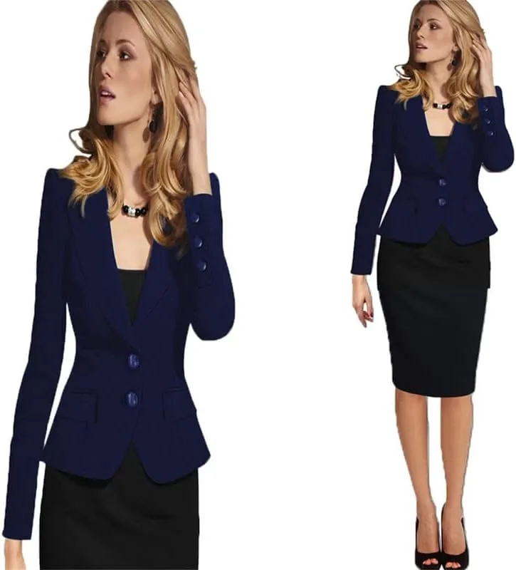 Andongnywell Womens Casual Work Office Blazer Open Front Long Sleeve Cardigan Jacket Plus Size Blazers Jacket Overcoats
