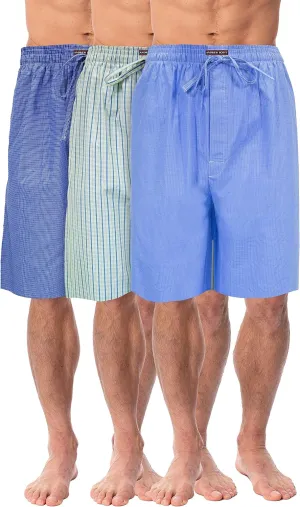 Andrew Scott Men's Soft Poplin Woven Pajama & Sleep Jam Cargo Short Lounge Pants | Multi Packs