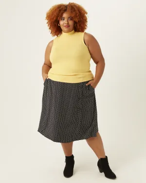 Angela Mock Neck Sweater Tank | Yellow