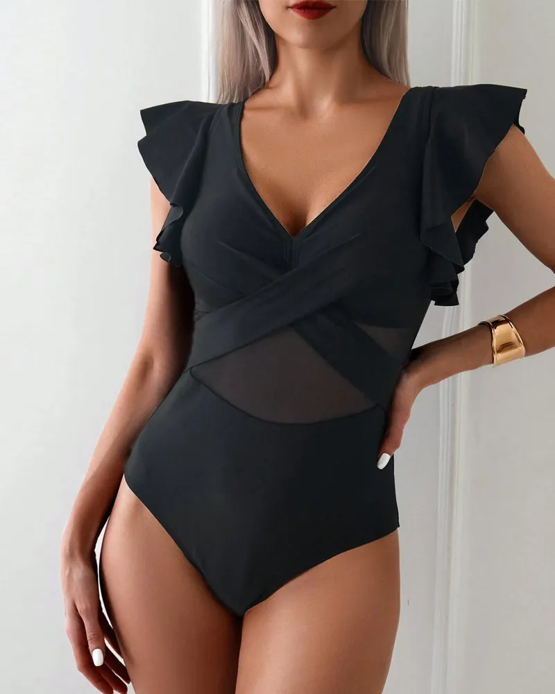 Anissa - Flattering V-Neck Swimsuit