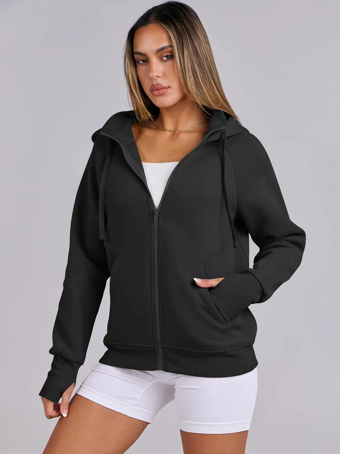 ANRABESS Womens Zip Up Hoodies Fleece Jackets Long Sleeve Sweatshirts Pockets Casual Fall Fashion Preppy Outfits Y2k Clothes
