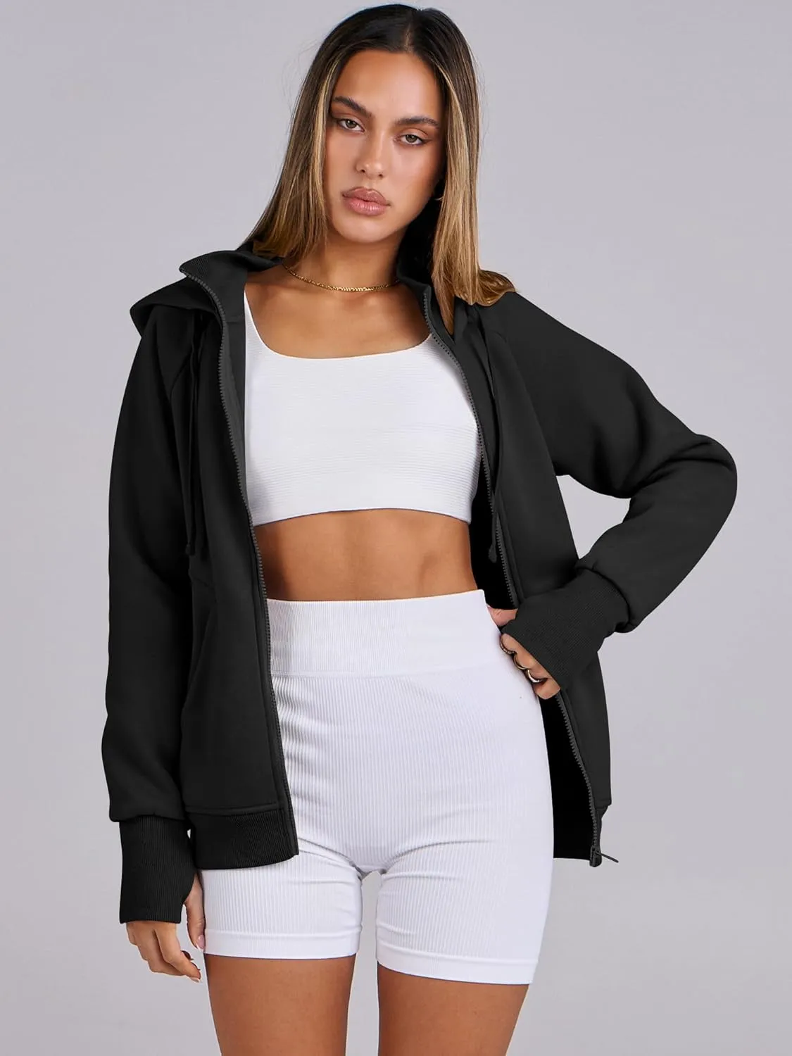 ANRABESS Womens Zip Up Hoodies Fleece Jackets Long Sleeve Sweatshirts Pockets Casual Fall Fashion Preppy Outfits Y2k Clothes