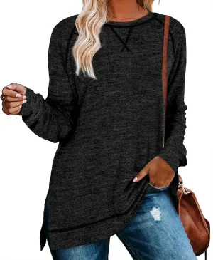 Aokosor Tunic Tops for Women 2025 Long Sleeve Shirts for Leggings Loose Fit Sweaters
