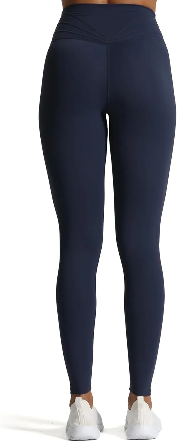 Aoxjox High Waisted Workout Leggings for Women Cross-Waist Crossover Tummy Control Trinity Buttery Soft Yoga Pants 26"