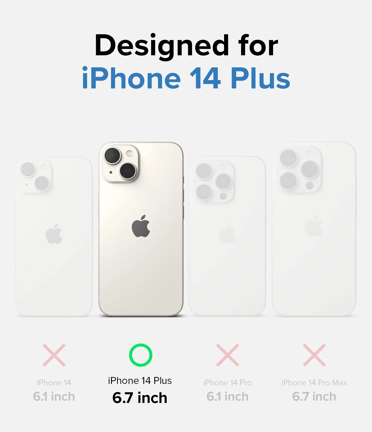 Apple iPhone 14 Plus Back Cover Case | Fusion - Clear