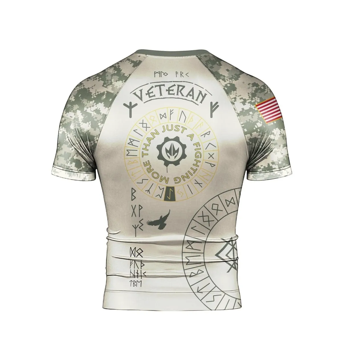 Army Veteran Viking Men's Short Sleeve Rash Guard