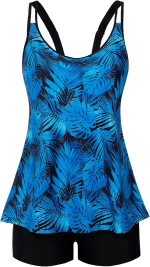 Arolina Tankini Swimsuits for Women Tummy Control Two Piece Bathing Suits Flowy Swim Tops with Boy Shorts