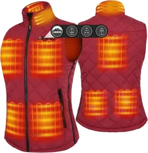 ARRIS Women`s Heated Vest, Size Adjustable 7.4V Electric Warm Vest with Battery Pack