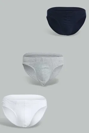Assorted Basic Briefs For Men (Pack of 3)