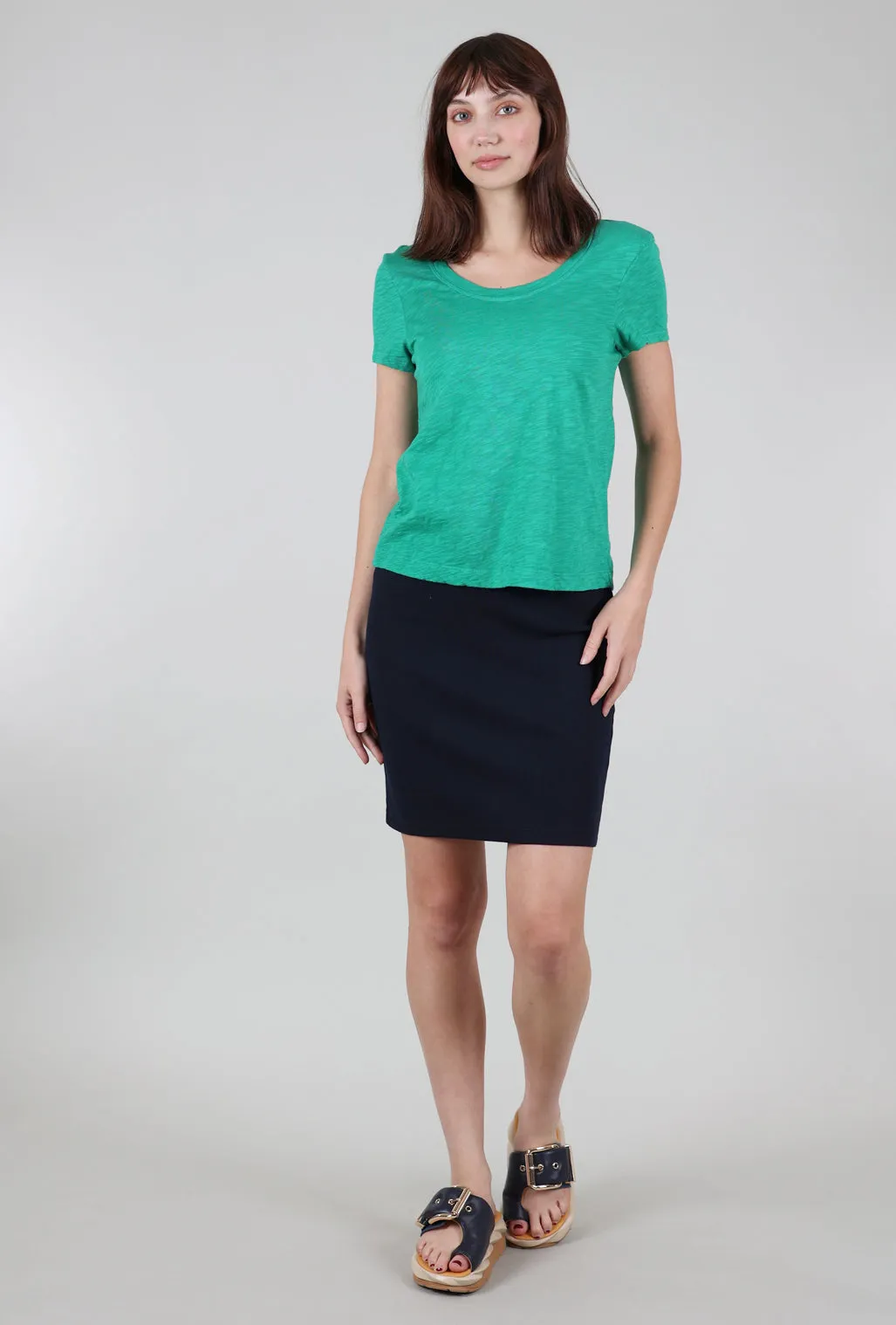 Baby Fit Open Low-Neck Tee, Kelly Green