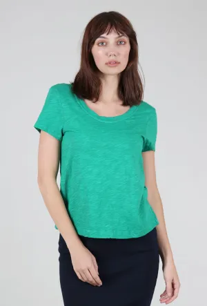 Baby Fit Open Low-Neck Tee, Kelly Green