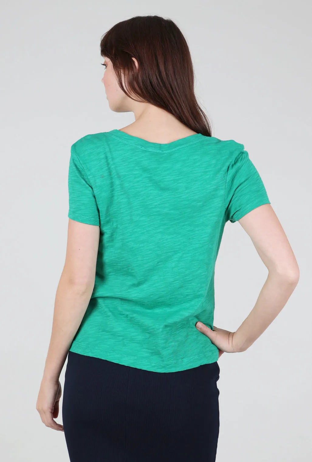 Baby Fit Open Low-Neck Tee, Kelly Green