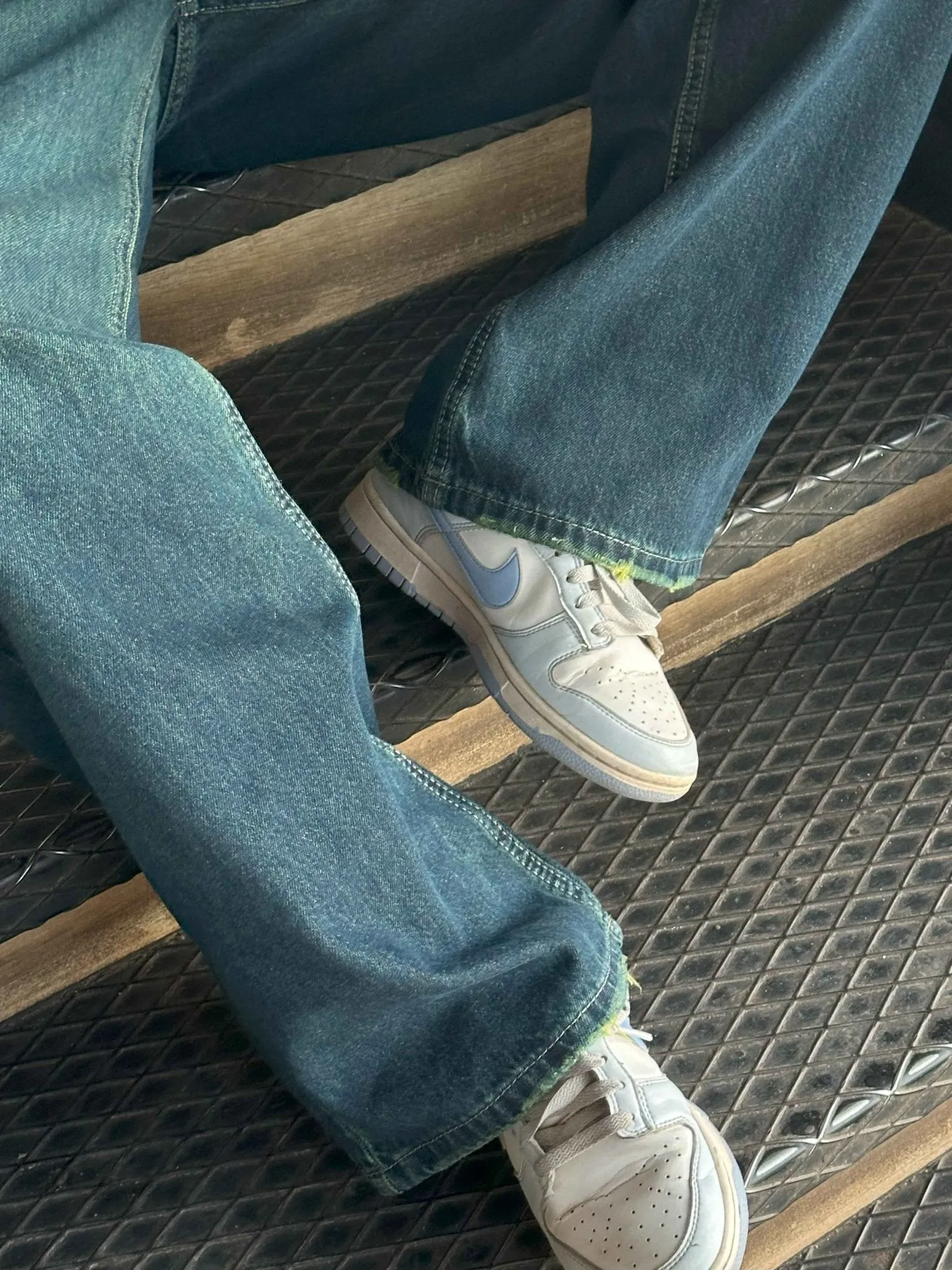 Baggy - Dark Vintage Blue Green Jeans.