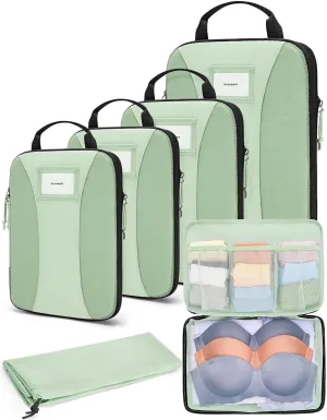 BAGSMART Compression Packing Cubes, 6 PCS Packing Cubes for Suitcases, Travel Bags Organizer for Luggage, Lightweight Packing Cube for Travel Essentials