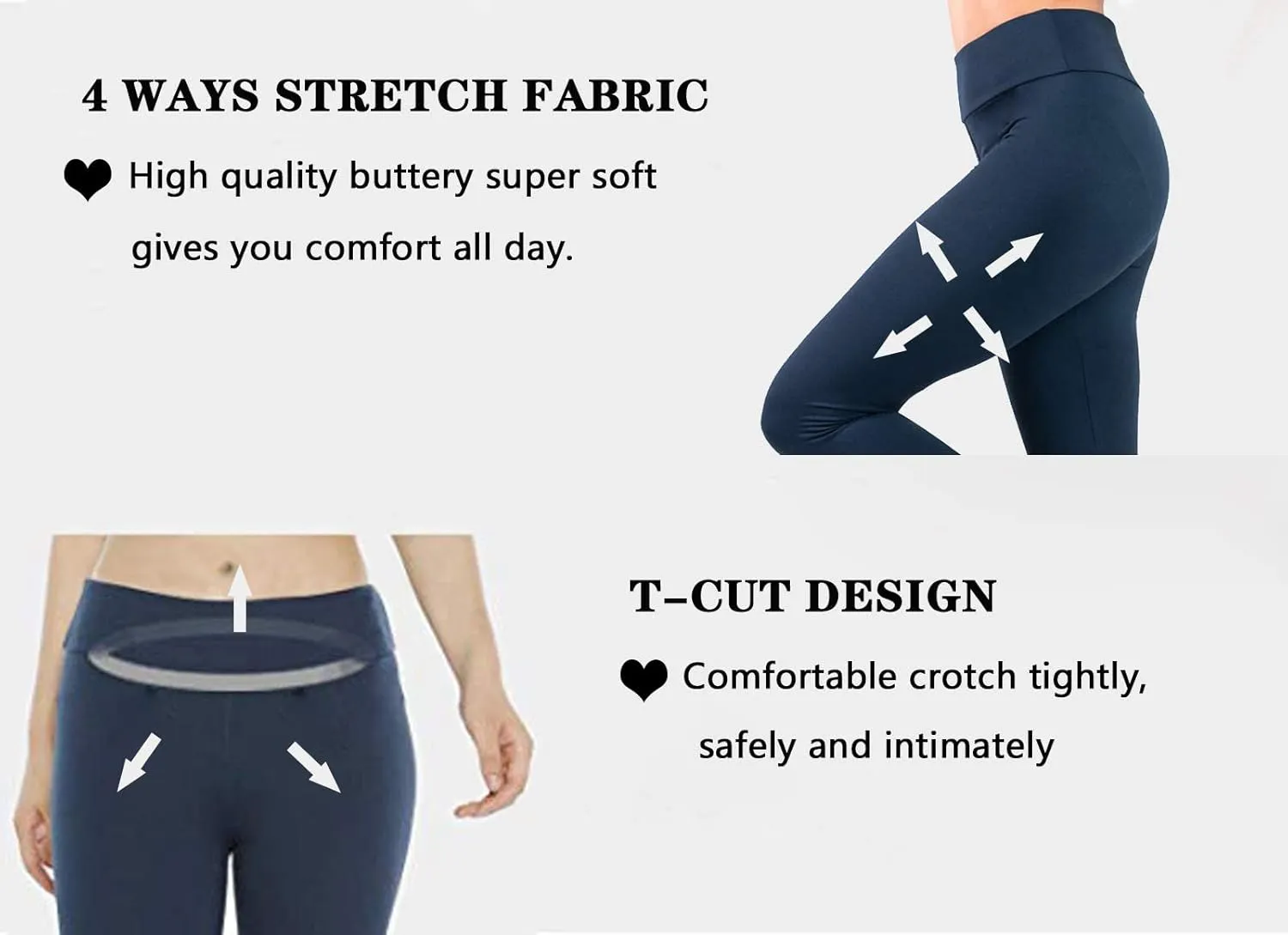 Baihetu High Waist Leggings with Inner Pocket Super Soft Yoga Pants for Women