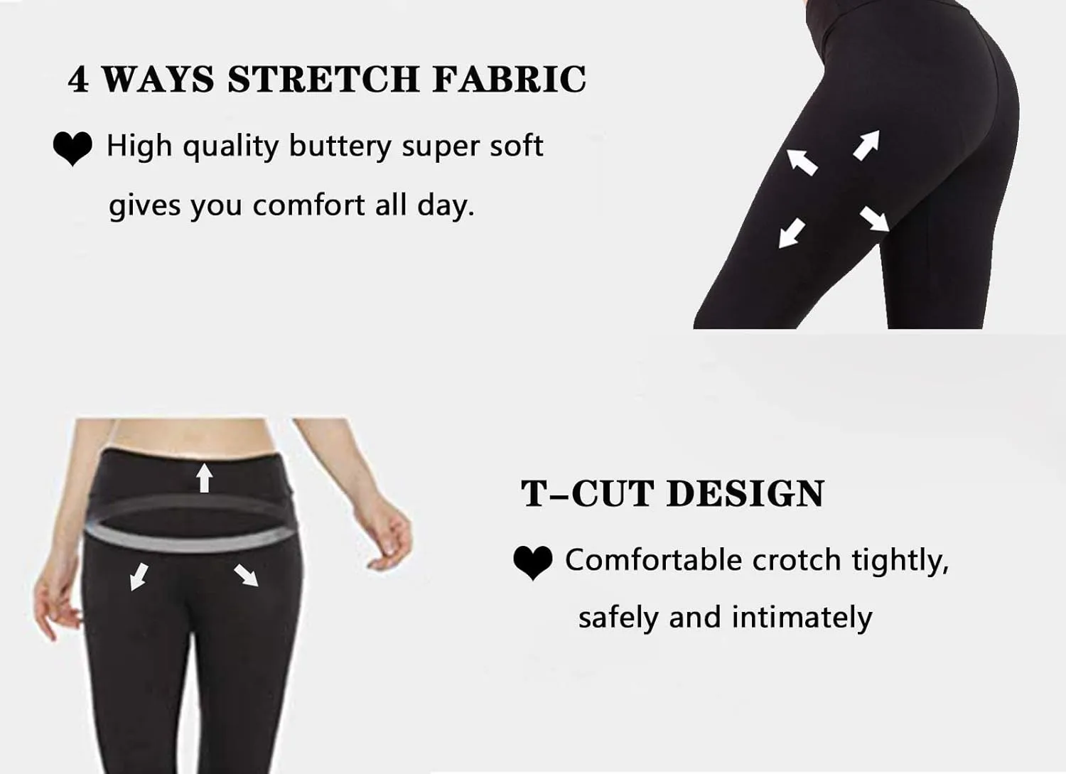 Baihetu High Waist Leggings with Inner Pocket Super Soft Yoga Pants for Women