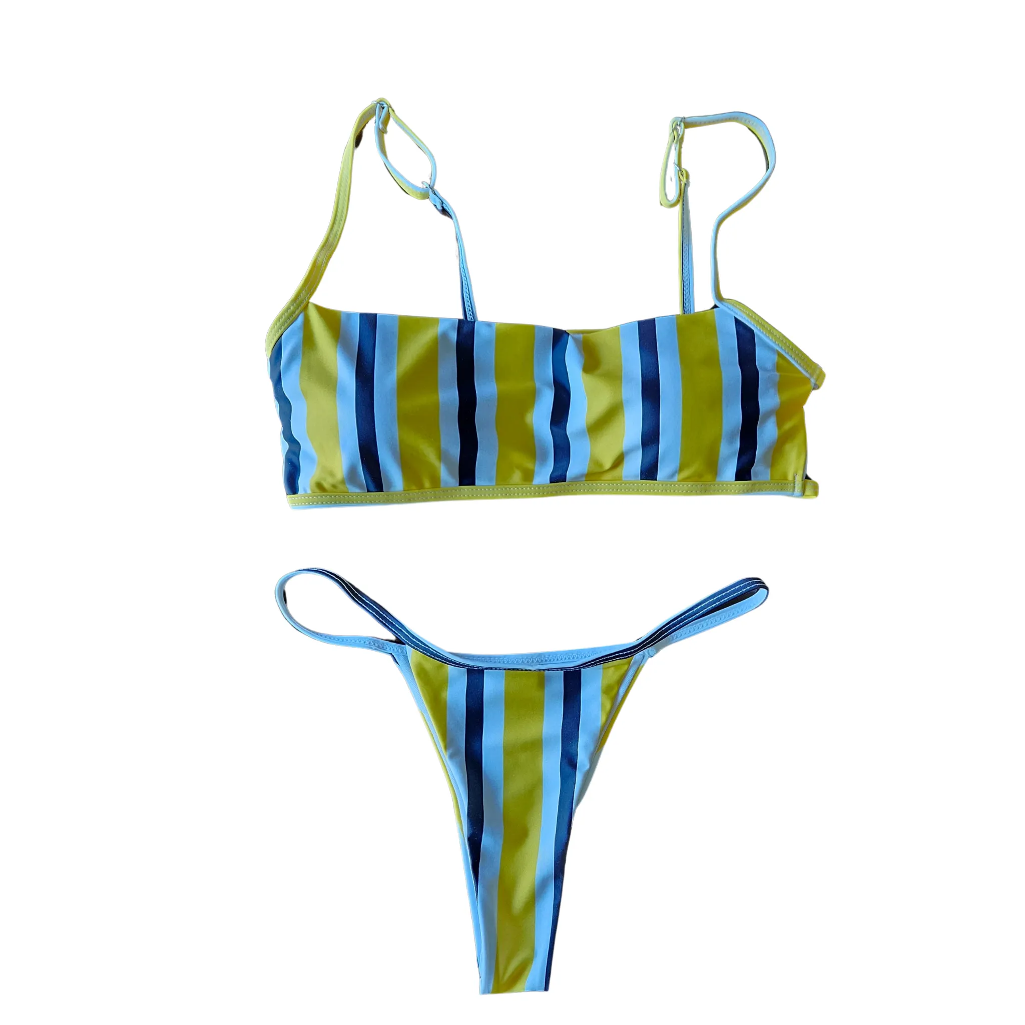 Bandeau Strap String Bikini Set