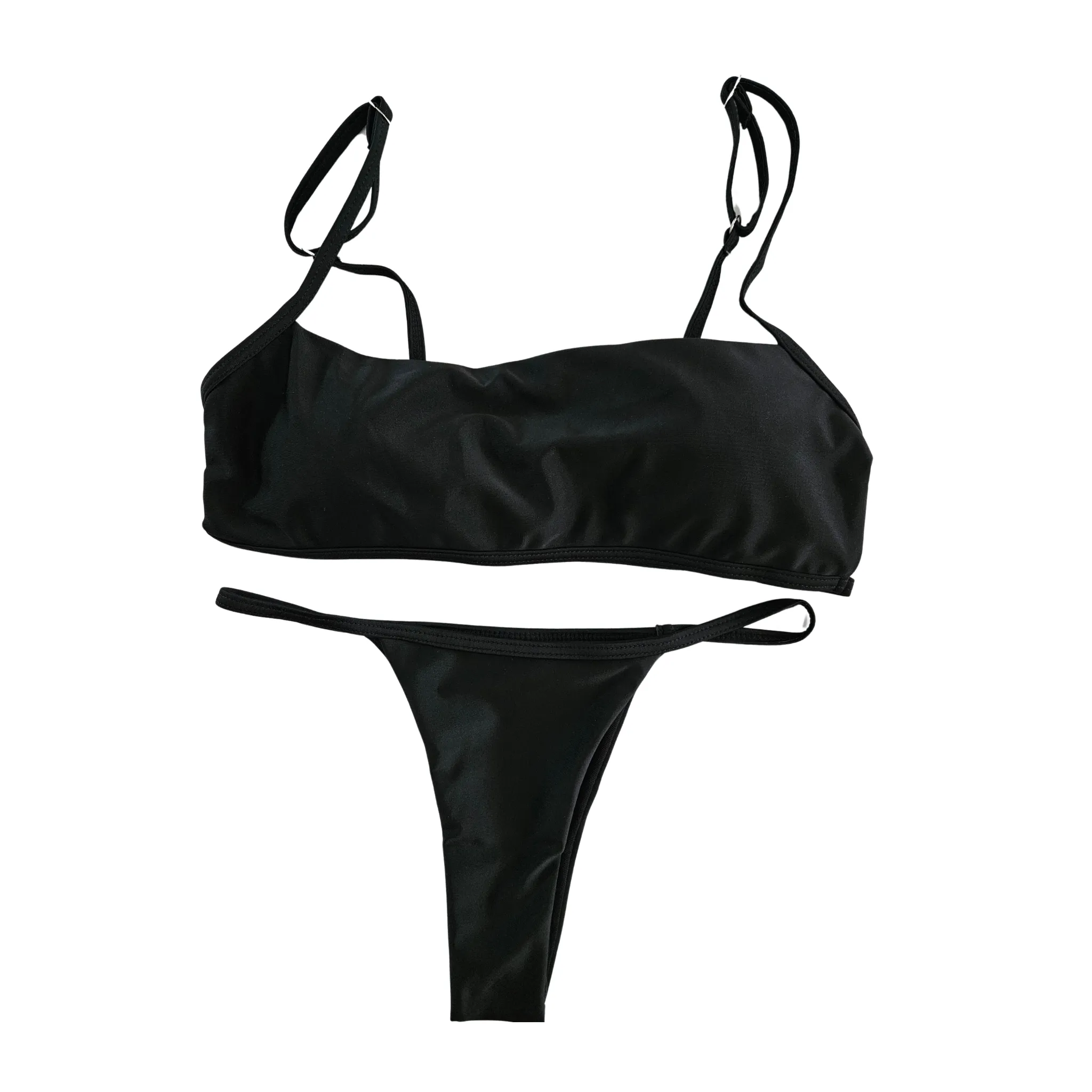 Bandeau Strap String Bikini Set