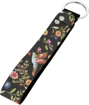 Binienty Stylish Keychain Wristlet Bracelet, Durable Fabric Auto Keychain with Metal Ring for Women Men
