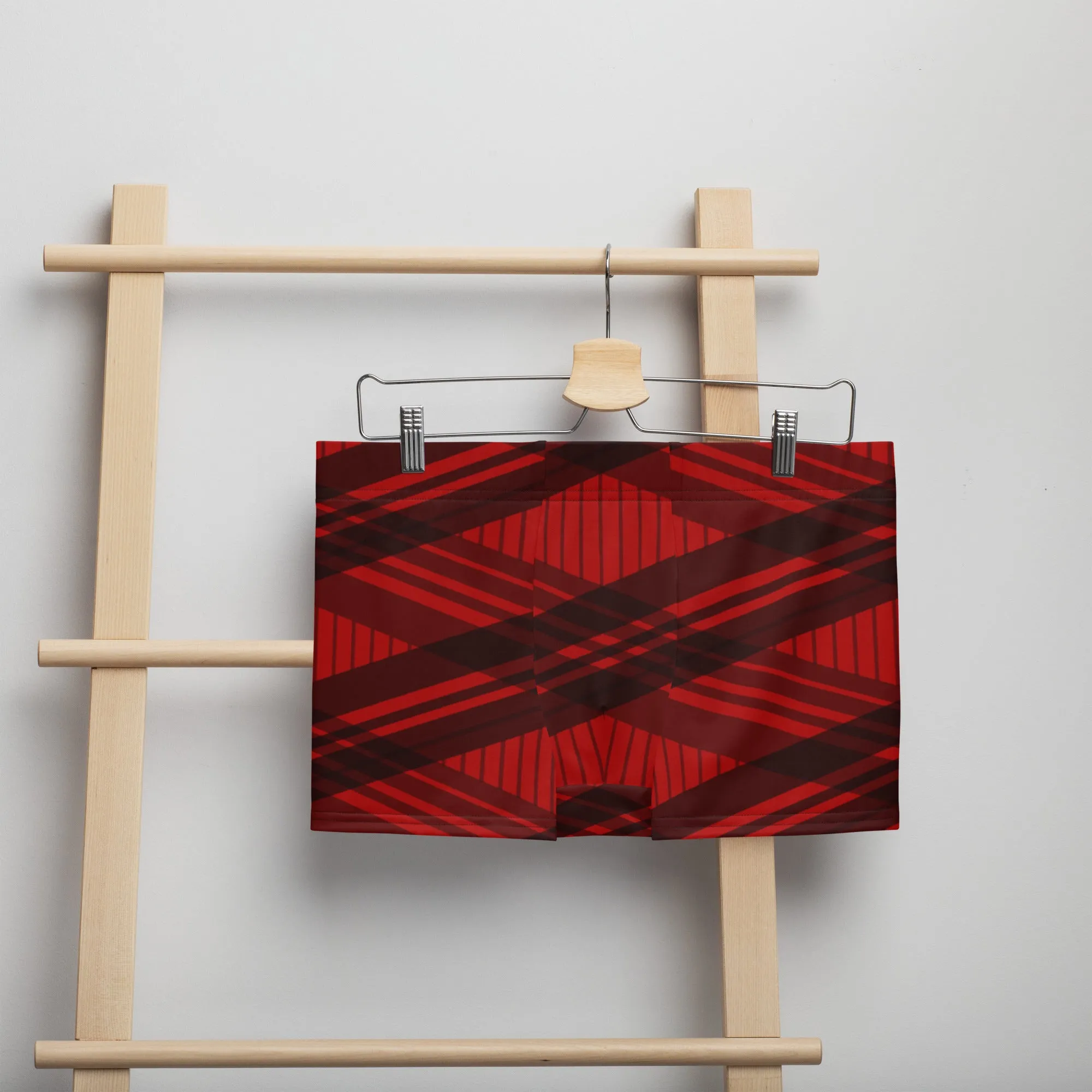 Black and red stripes boxer briefs for men, lioness-love