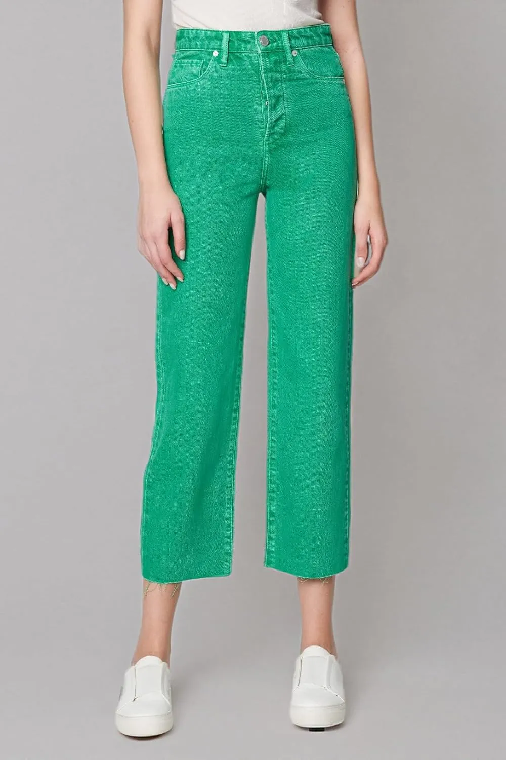 [BLANKNYC] Womens Straight Leg Five Pocket Green Colored Jeans, Stylish Pants & Designer Clothing