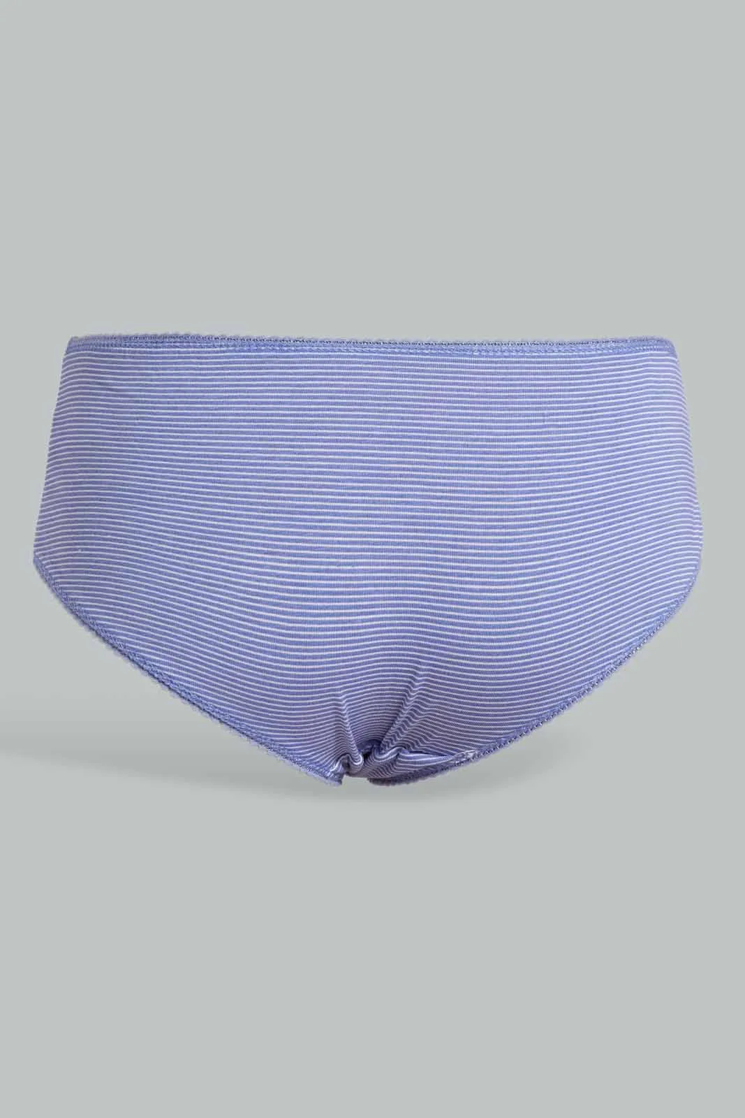 Blue And Grey Boyleg Briefs For Women (Pack of 5)