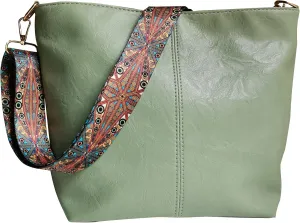 Bohemian Tote Bag Women Stylish PU Handbag Shoulder Bag Purse Large Crossbody Bag Hobo Bag