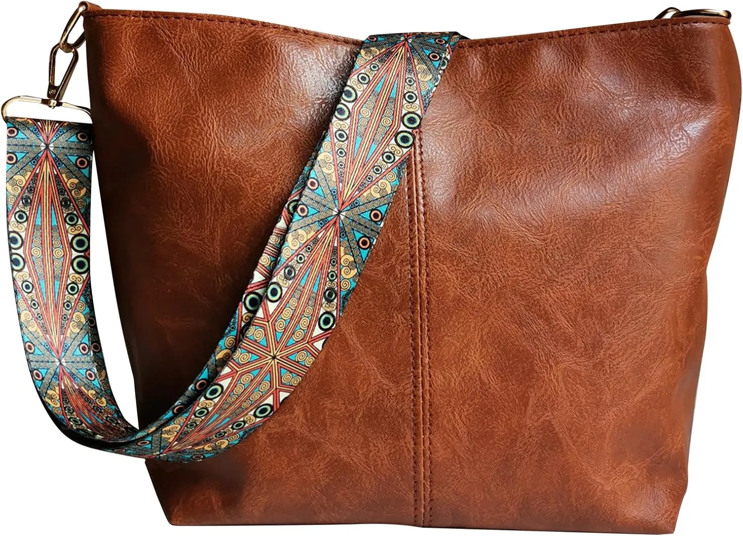 Bohemian Tote Bag Women Stylish PU Handbag Shoulder Bag Purse Large Crossbody Bag Hobo Bag