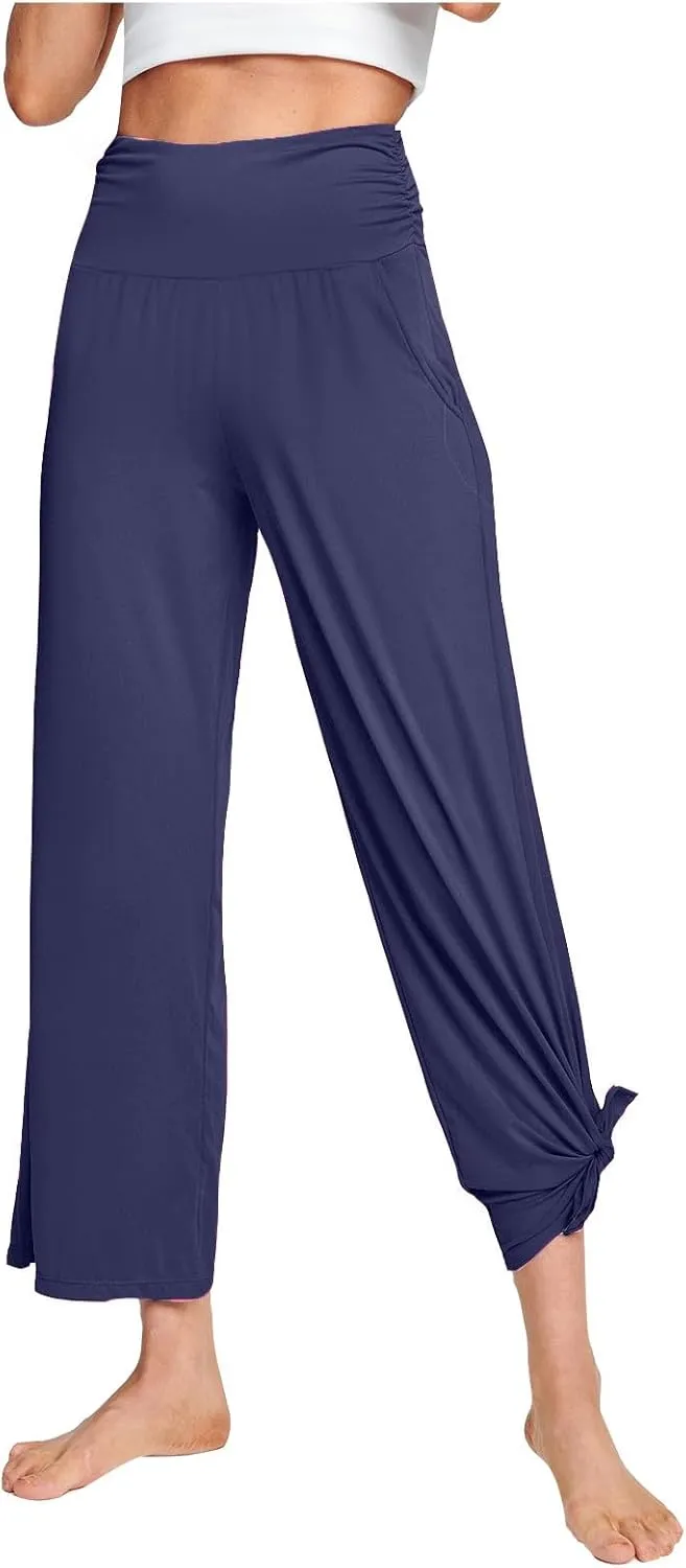 Boot Cut Yoga Pants Women Lightweight Casual Wide Leg Pants Loose Workout Running Trousers with Pockets Fall Outfits
