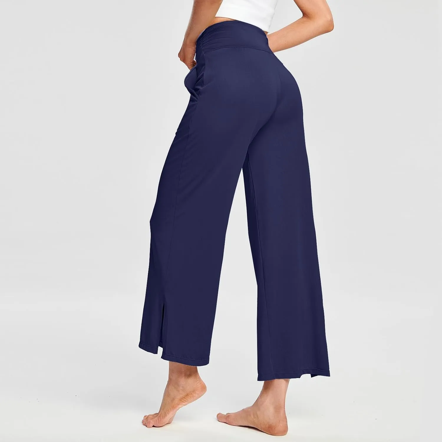 Boot Cut Yoga Pants Women Lightweight Casual Wide Leg Pants Loose Workout Running Trousers with Pockets Fall Outfits