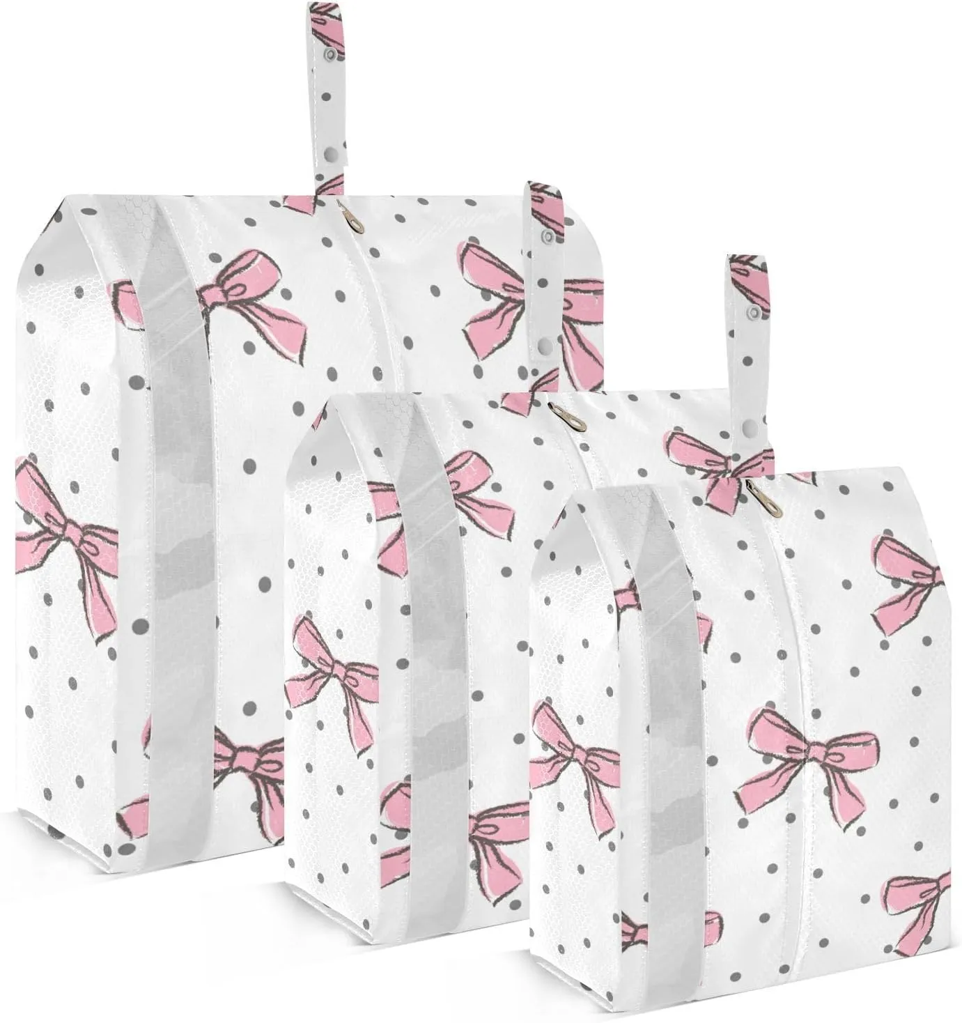 Bow Compression Packing Cubes, 3pcs Compressible Expandable Travel Packing Organizer, Travel Cubes for Suitcase Carry On