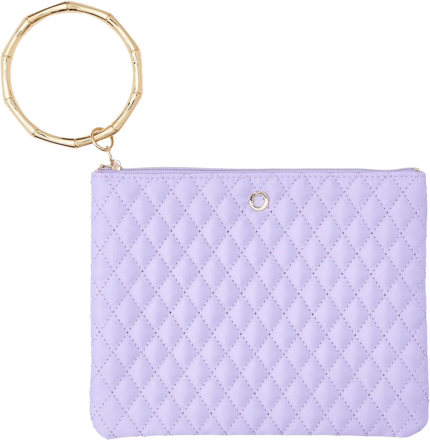 Bracelet Pouch  Clutch Bag with Bamboo Bangle Zip, Stylish Wristlet for Women, Lightweight & Spacious Accessory