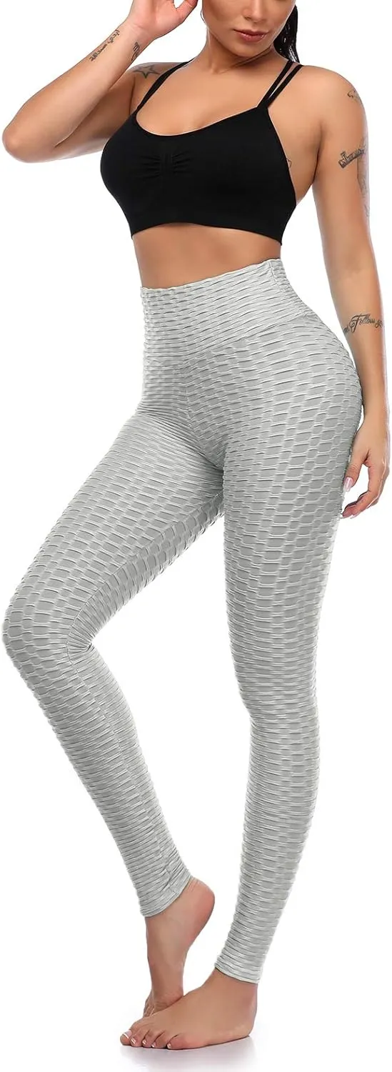 Butt Lifting Leggings for Women Yoga Workout Gym High Waisted Plus Size Soft Tummy Control Pants