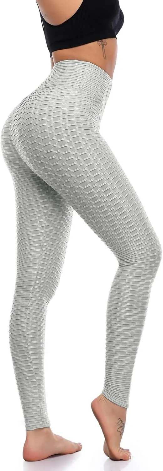 Butt Lifting Leggings for Women Yoga Workout Gym High Waisted Plus Size Soft Tummy Control Pants
