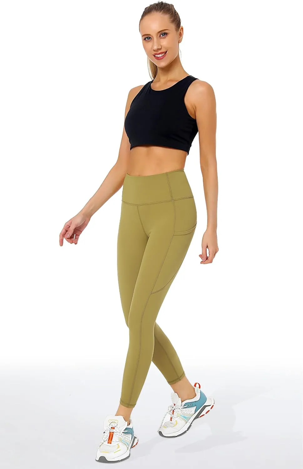 Buttery Soft Tummy Control Workout Leggings with Pockets for Women High Waisted Athletic Yoga Pants