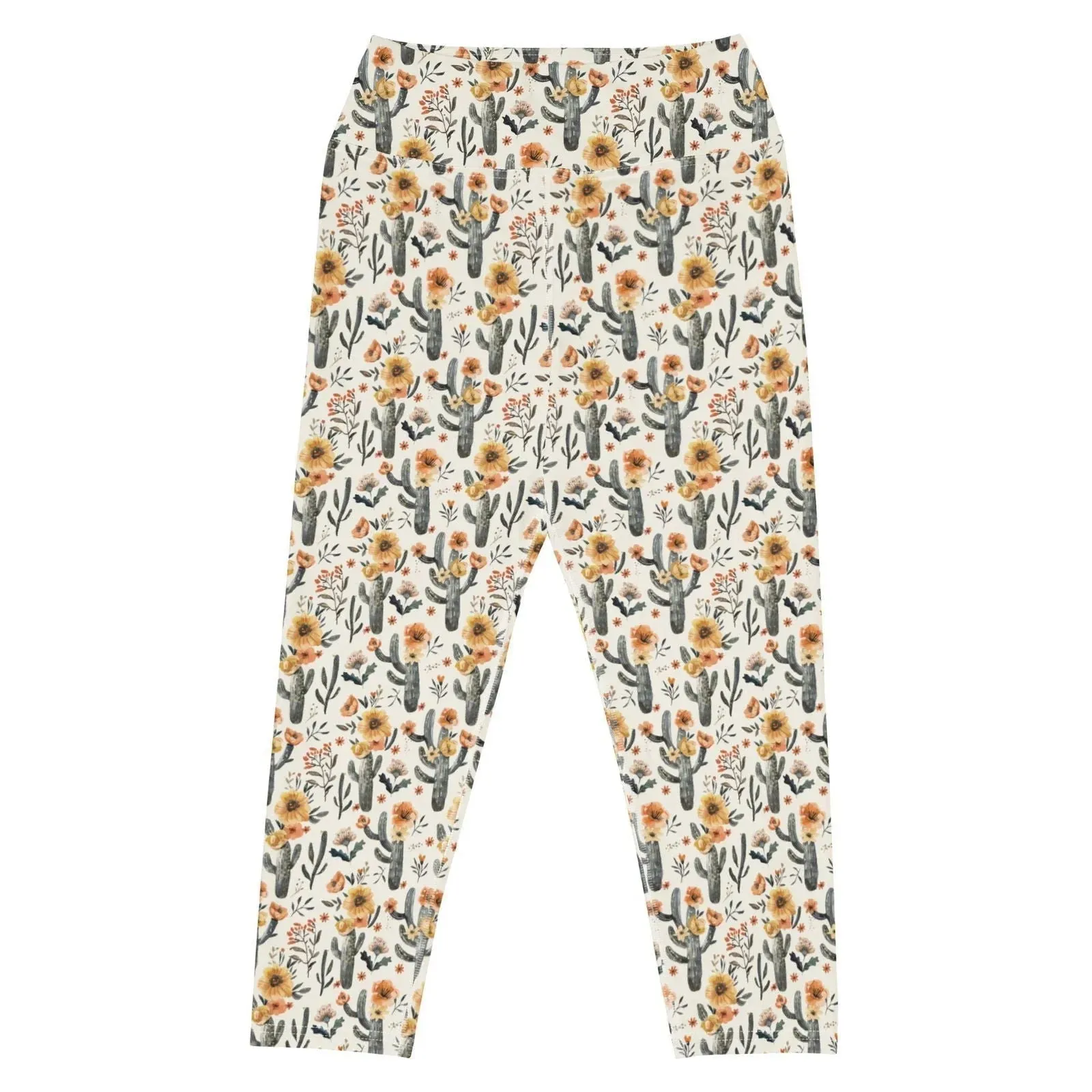Cactus Sunflower Capri Swim Leggings